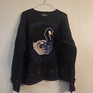 Vintage Woolrich Black Goose Sweater